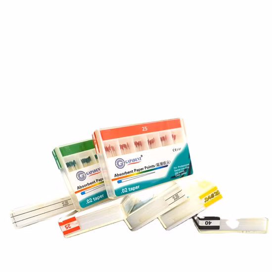 Gapdent 06 cône papier dentaire Point clinique matériau de remplissage jetable Points de papier absorbant Points Gutta Percha